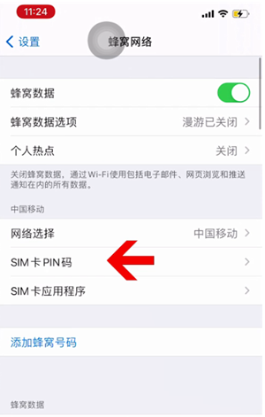 集宁苹果14维修网分享如何给iPhone14的SIM卡设置密码 