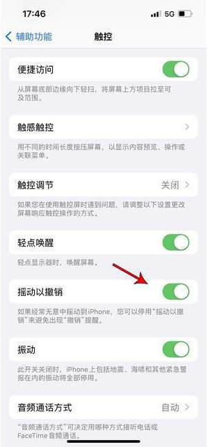 集宁苹果手机维修分享iPhone手机如何设置摇一摇删除文字 